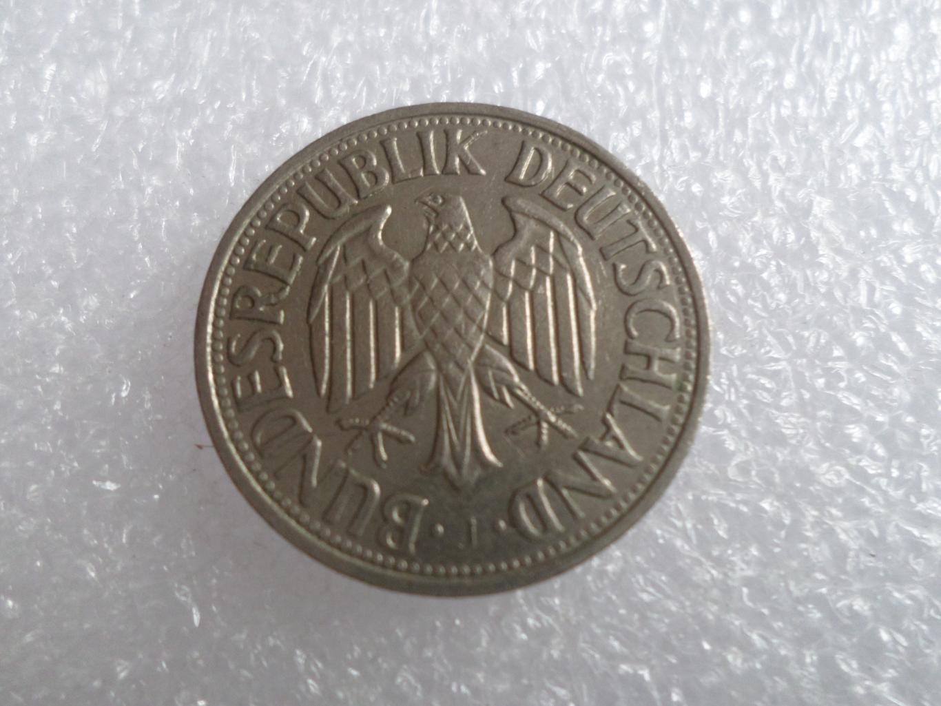 монета 1 марка Германия 1970 г двор J 1