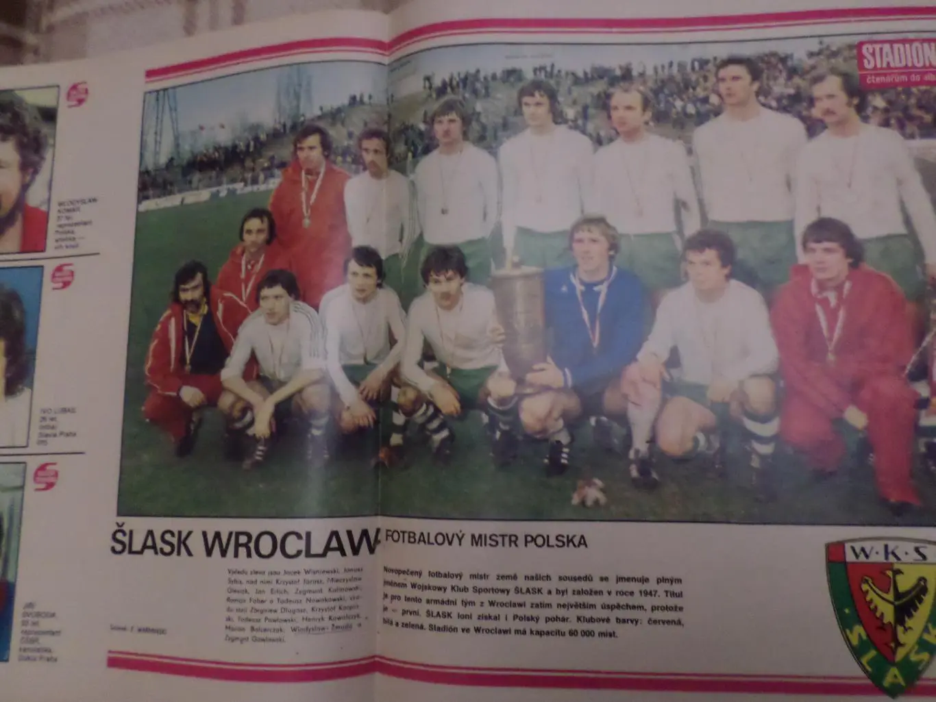 постер из журнала Стадион Чехословакия Шленск Вроцлав Польша