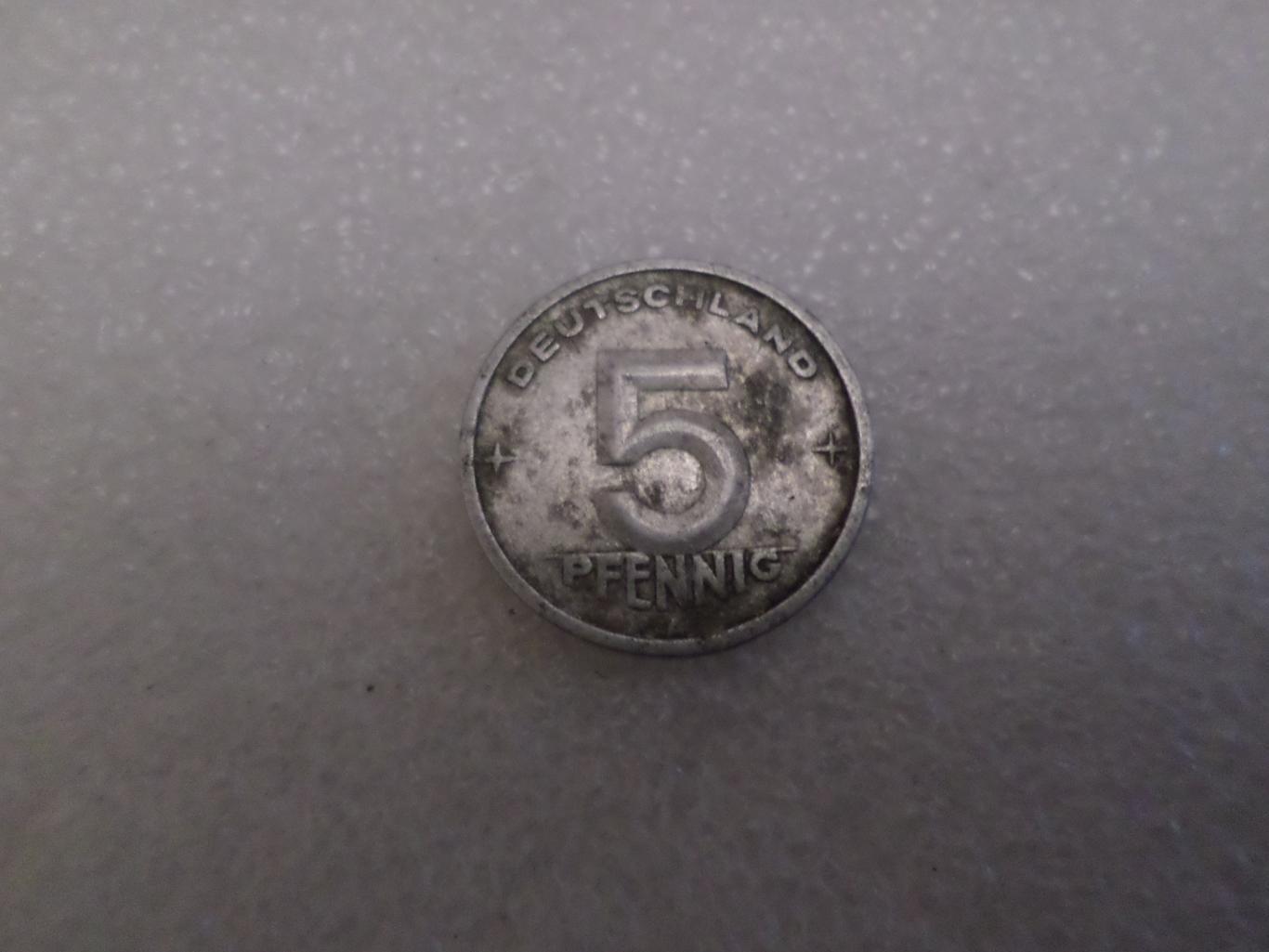 Монета 5 пфеннигов 1948 г Германия