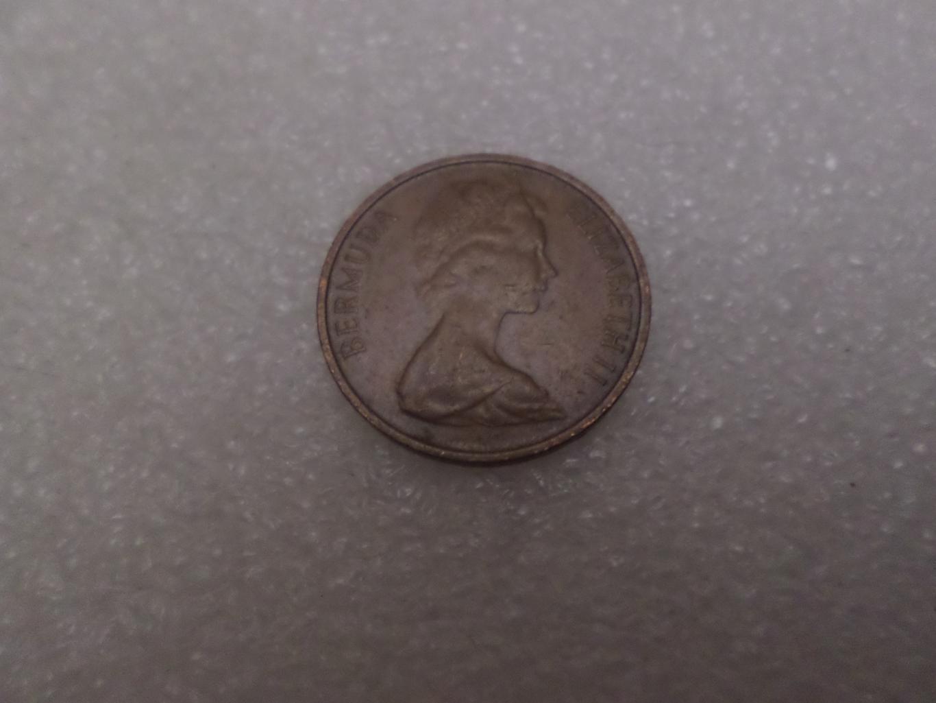 Монета 1 цент Бермуды 1976 г