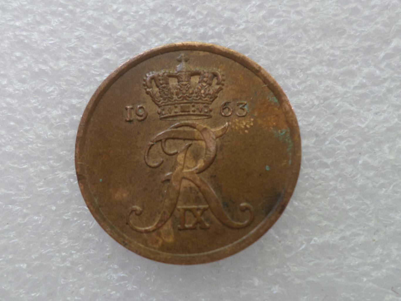 Монета 5 эре Дания 1963 г 1