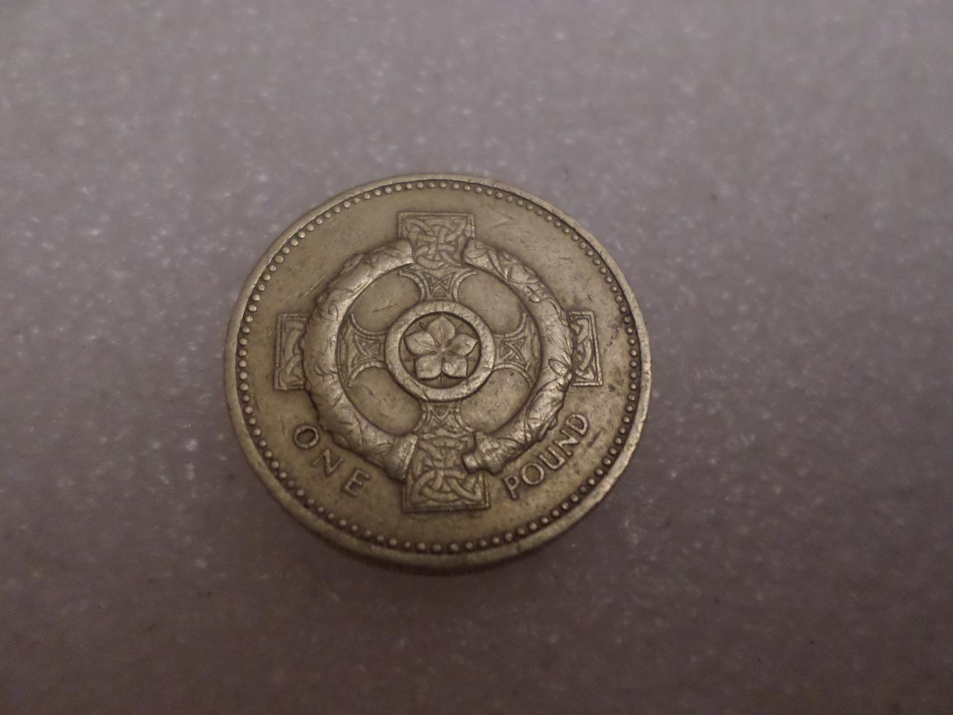 Монета 1 фунт стерлингов Великобритания 1996 г 1