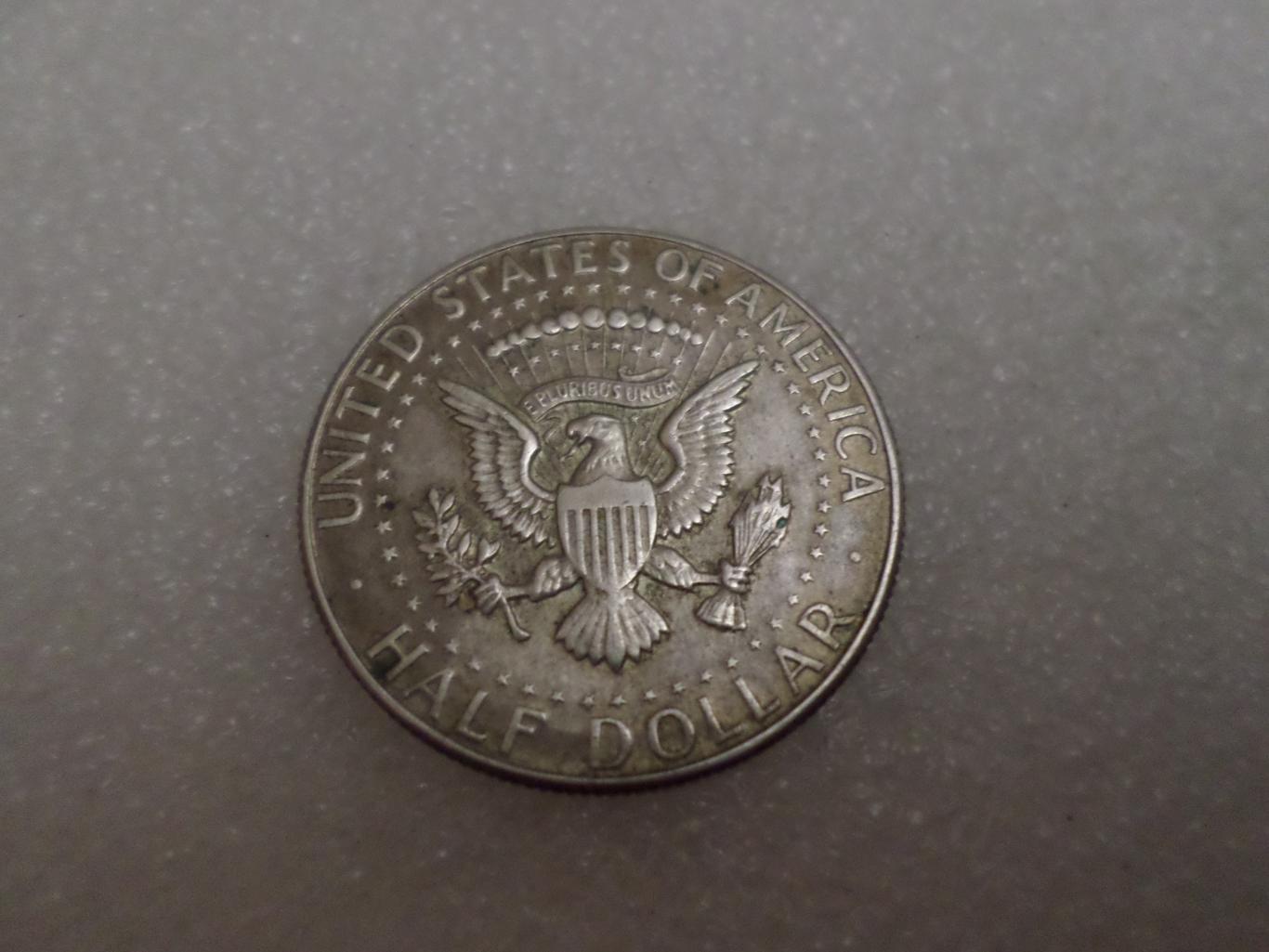 монета 50 центов США 1966 г серебро 1