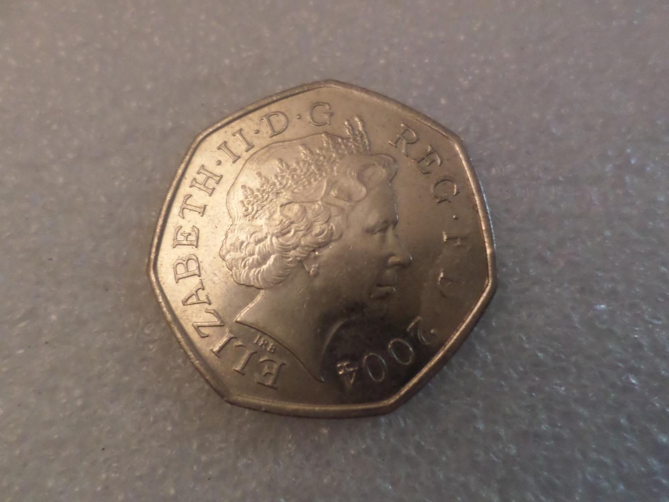 Монета 50 пенсов Великобритания 2004 г рекорд бега на 1 милю 1
