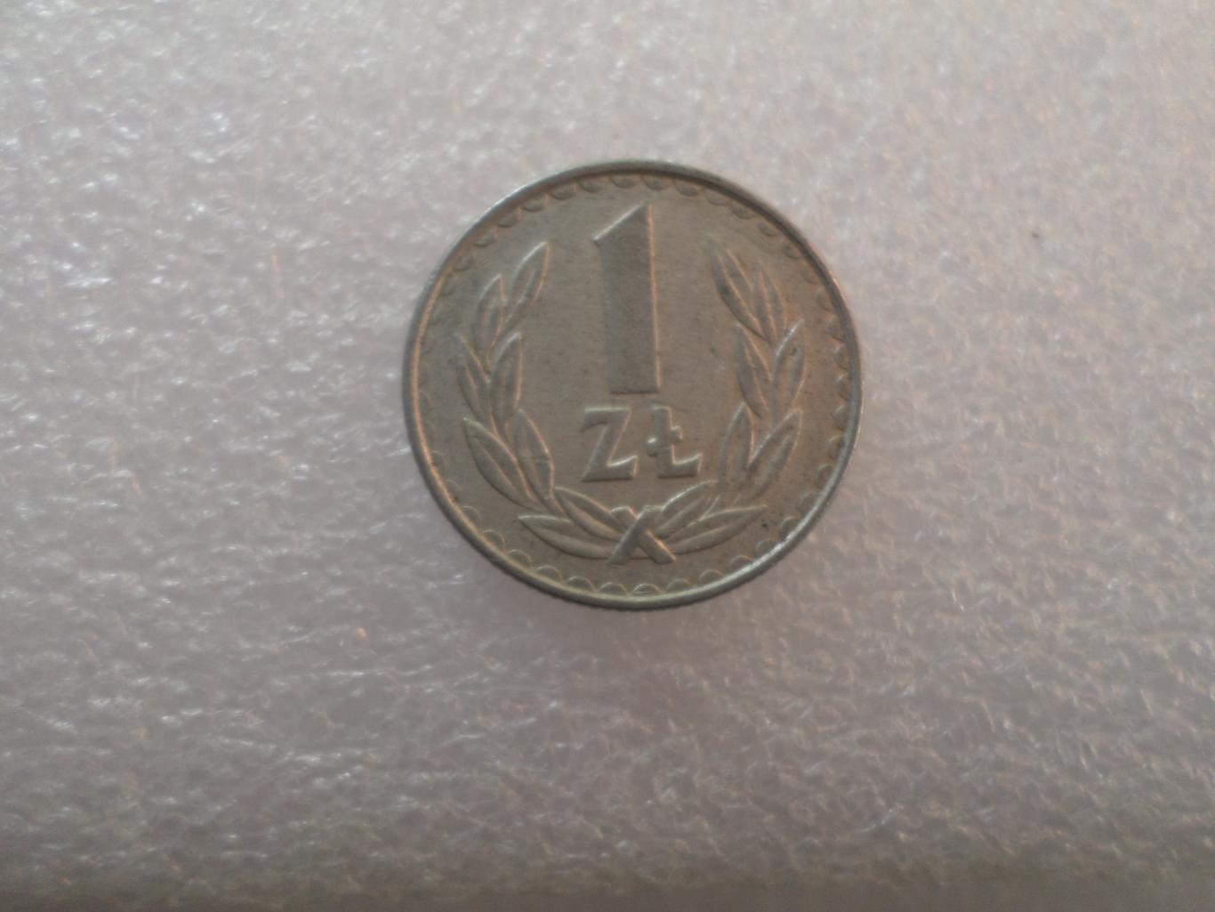 Монета 1 злотый Польша 1985 г