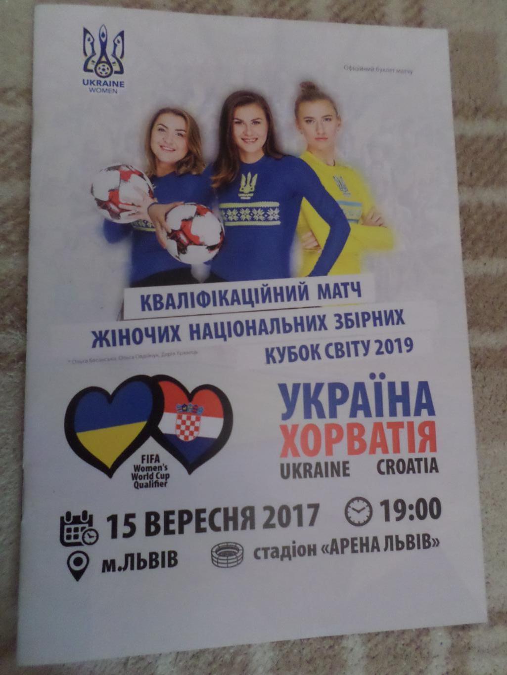 программа Украина - Хорватия 2017 г женщины