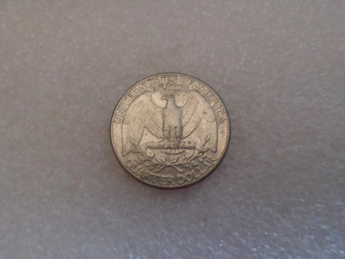 Монета 25 центов квотер США 1986 г 1
