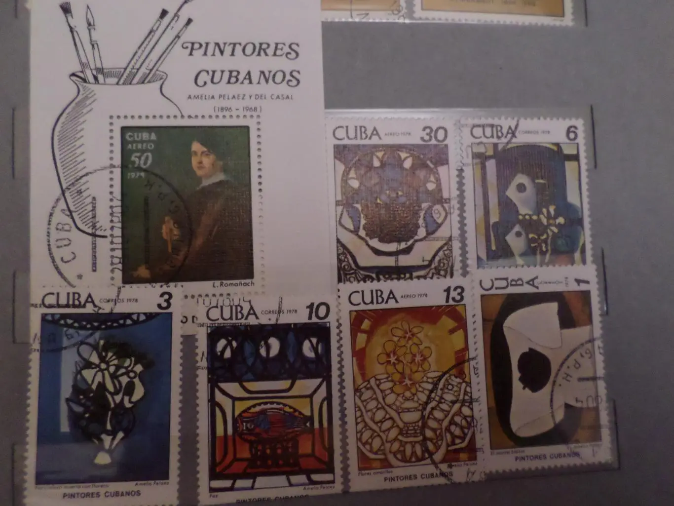 Марки Куба Искусство, живопись Амелия Пиаес дель Казал 1978 г