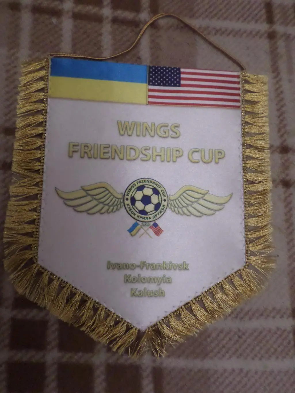Вымпел футбол Кубок Крылья Дружбы Украина - США 2017 г Ивано-Франковск Коломыя