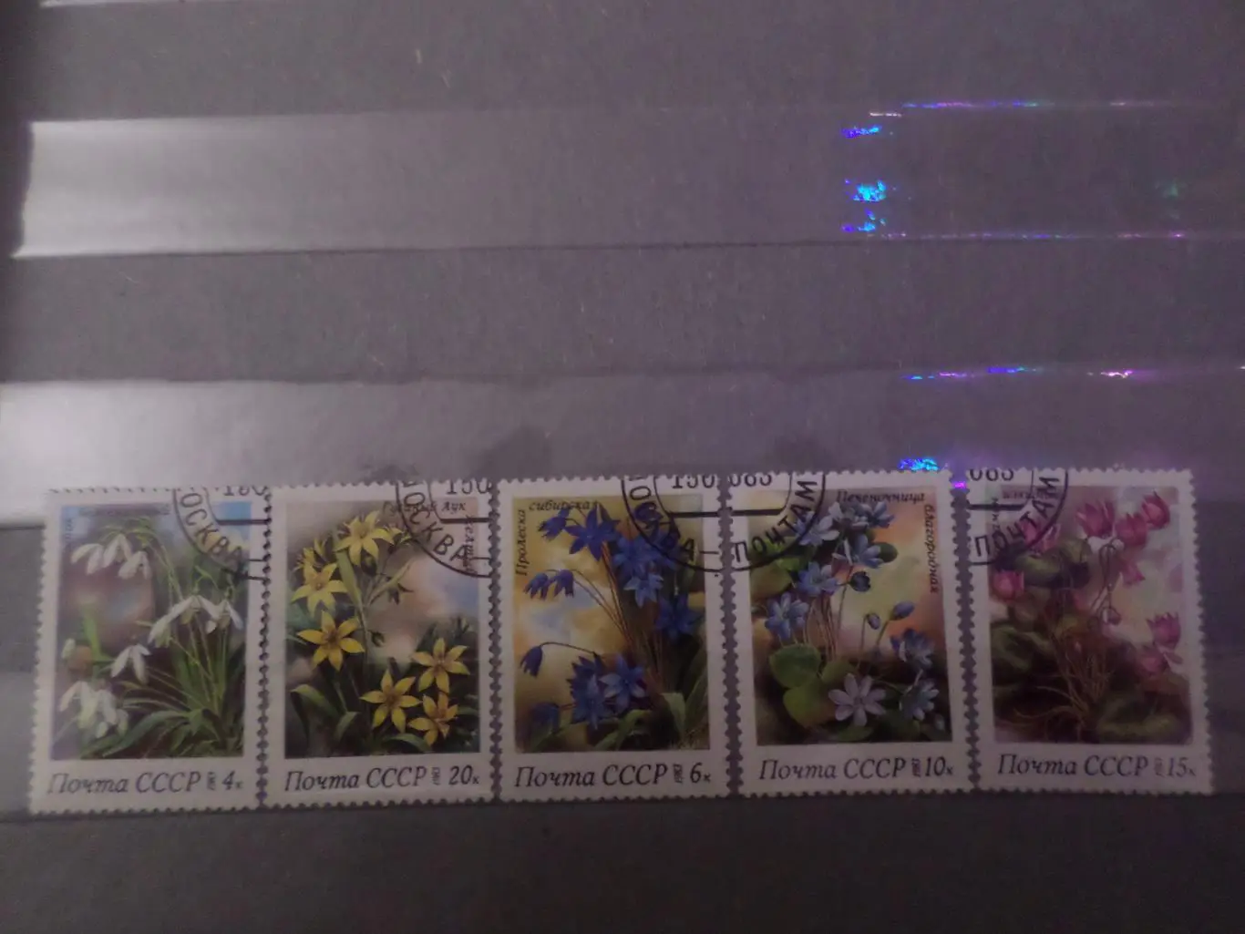 марки СССР флора Цветы 1983 г гаш