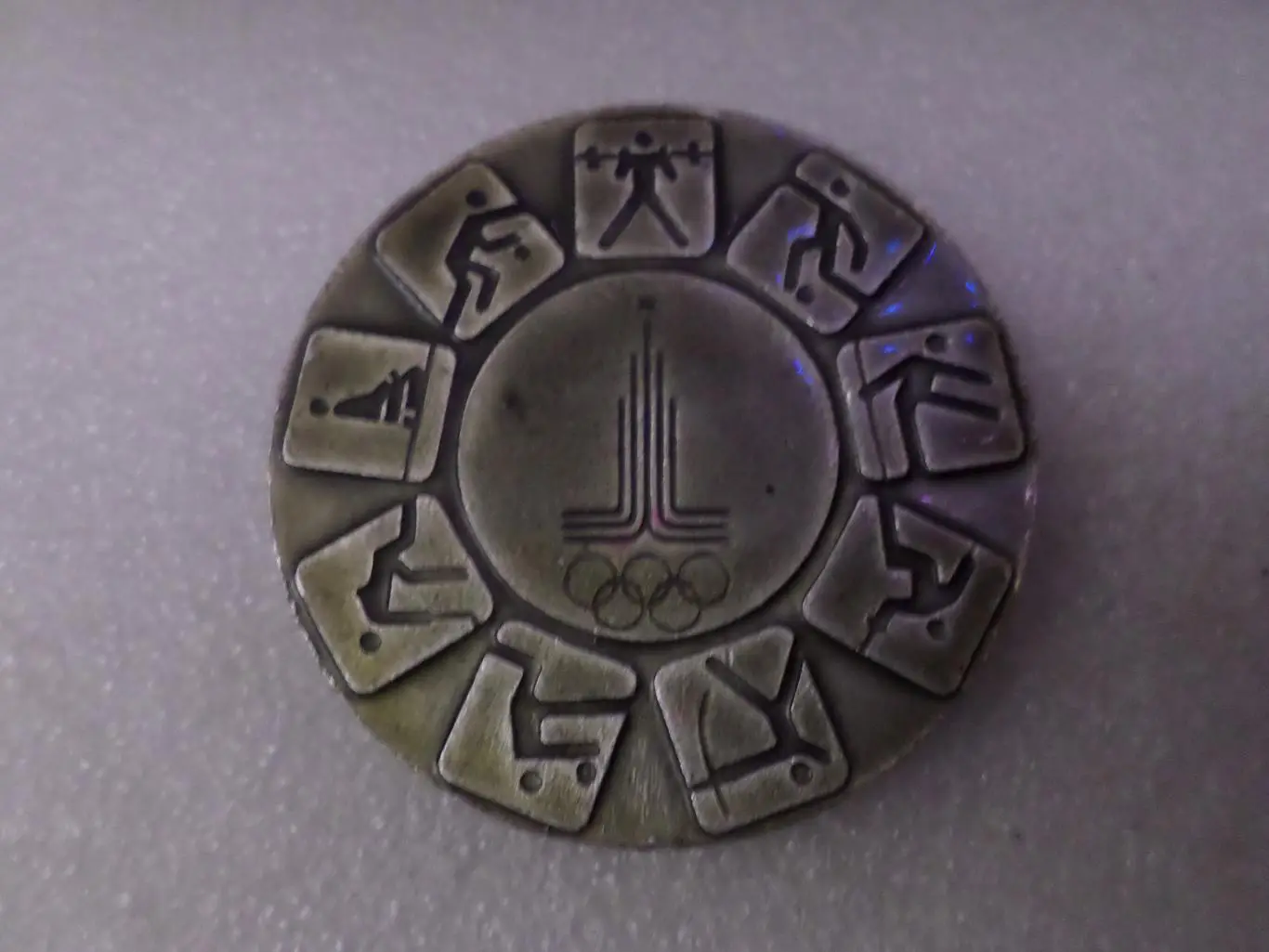 настольная медаль Олимпиада-80 Мишка олимпийский 1980 г 1