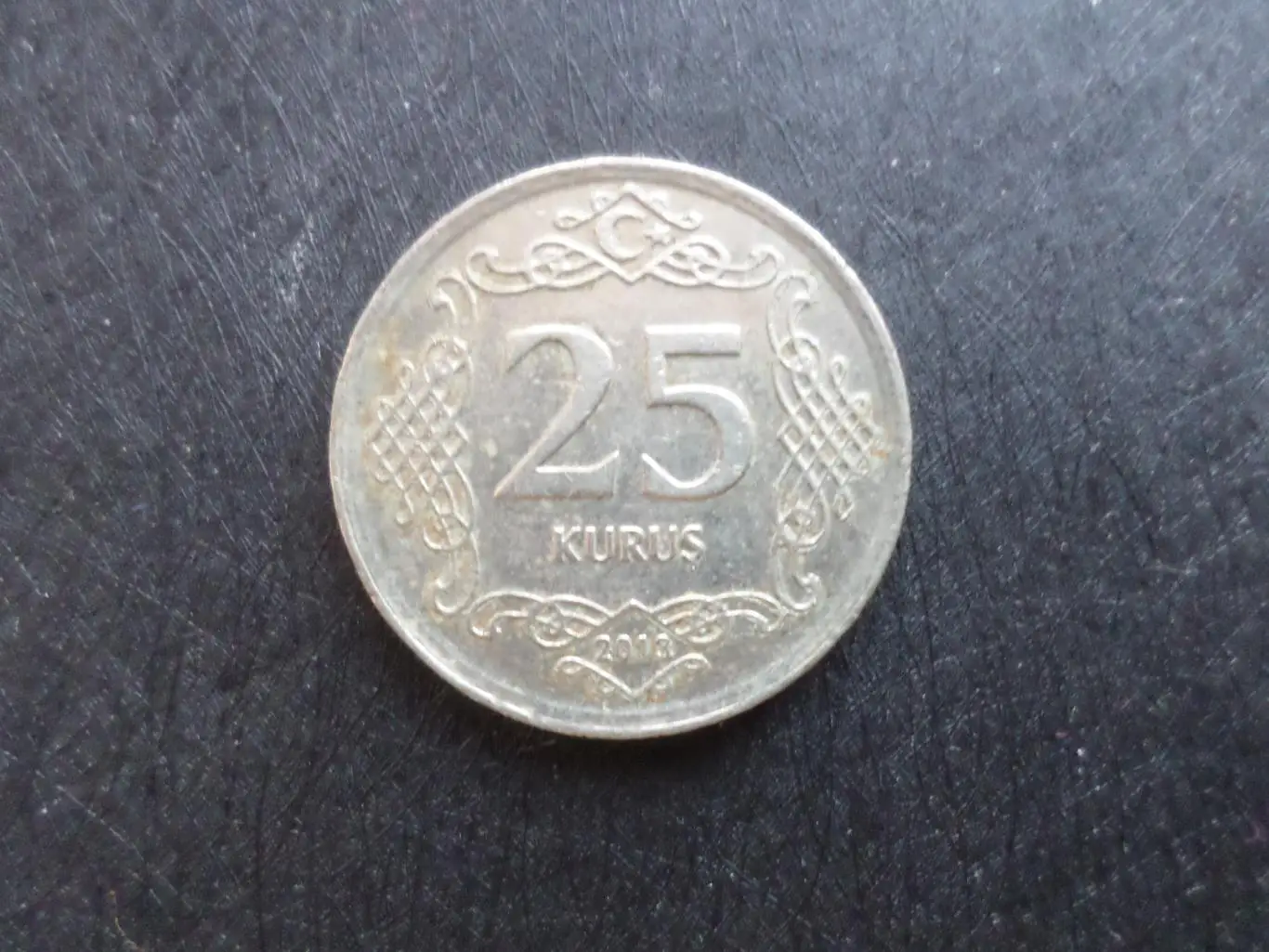 Монета 25 куруш Турция 2013 г