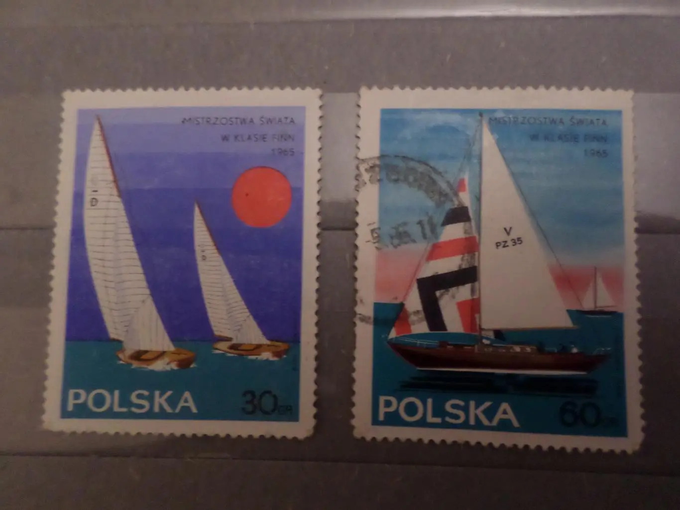 Марки Польша Парусный спорт чемпионат мира по классу Финн 1965 г