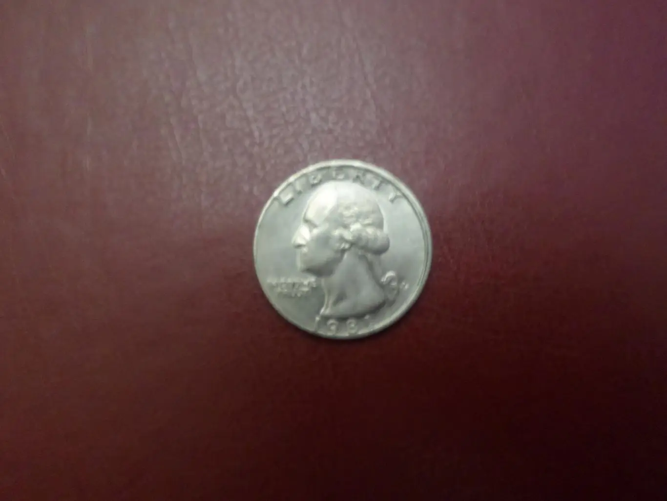 Монета 25 центов квотер США 1981 г