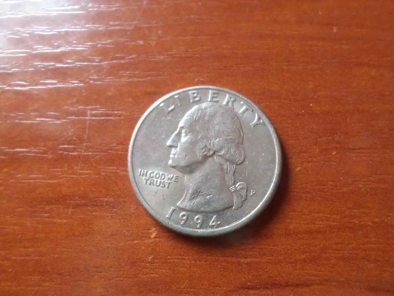 Монета 25 центов квотер США 1994 г