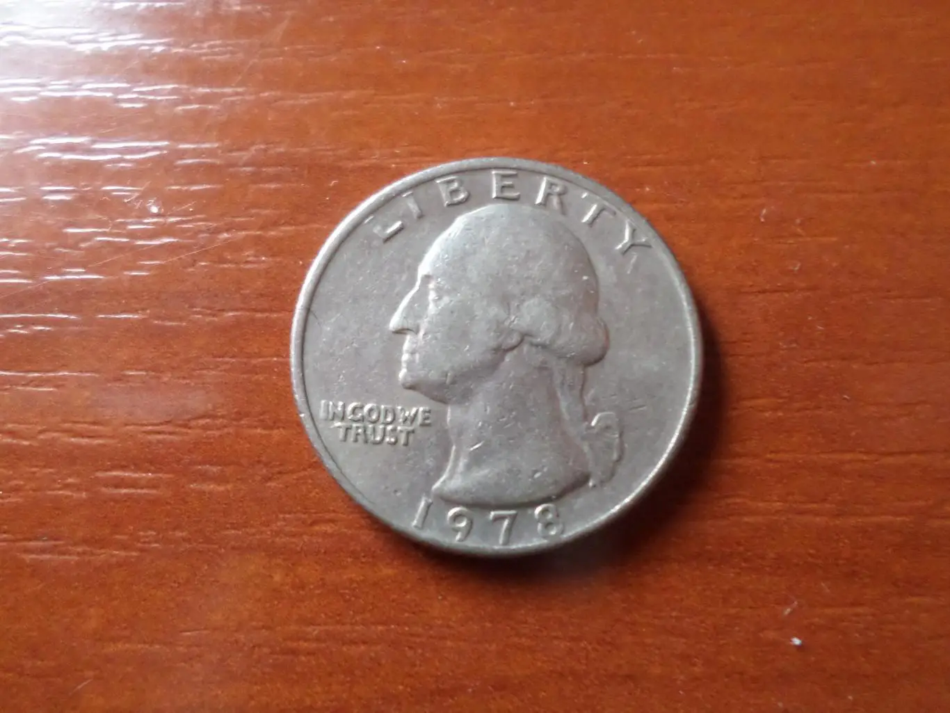 Монета 25 центов квотер США 1978 г