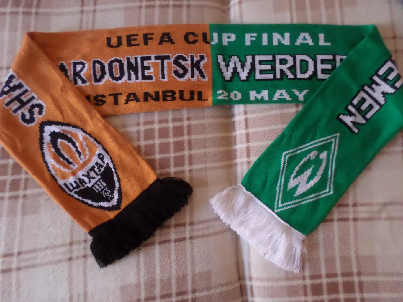 шарф к матчу Шахтер Донецк - Вердер Германия 2009 г финал Кубок УЕФА