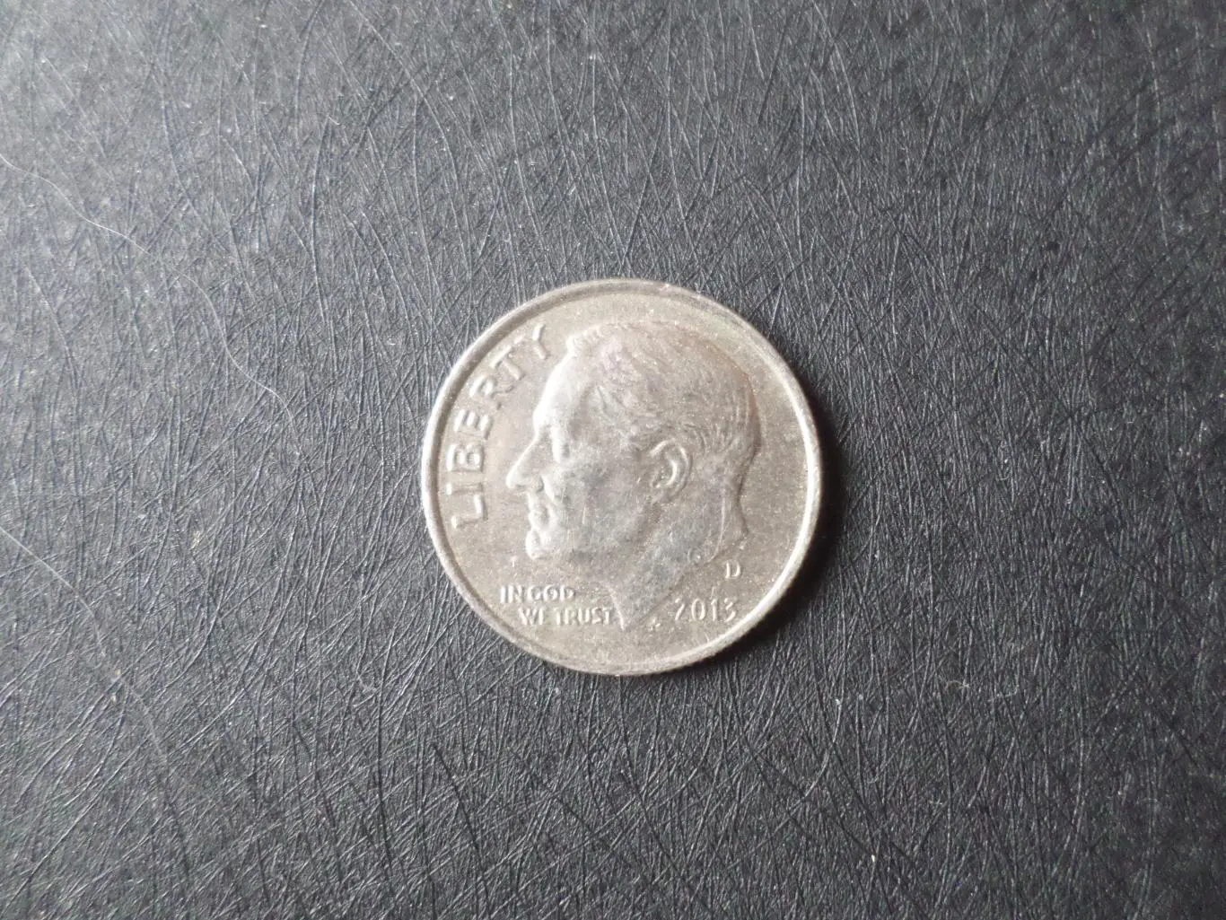 Монета 10 центов США 2013 г дайм