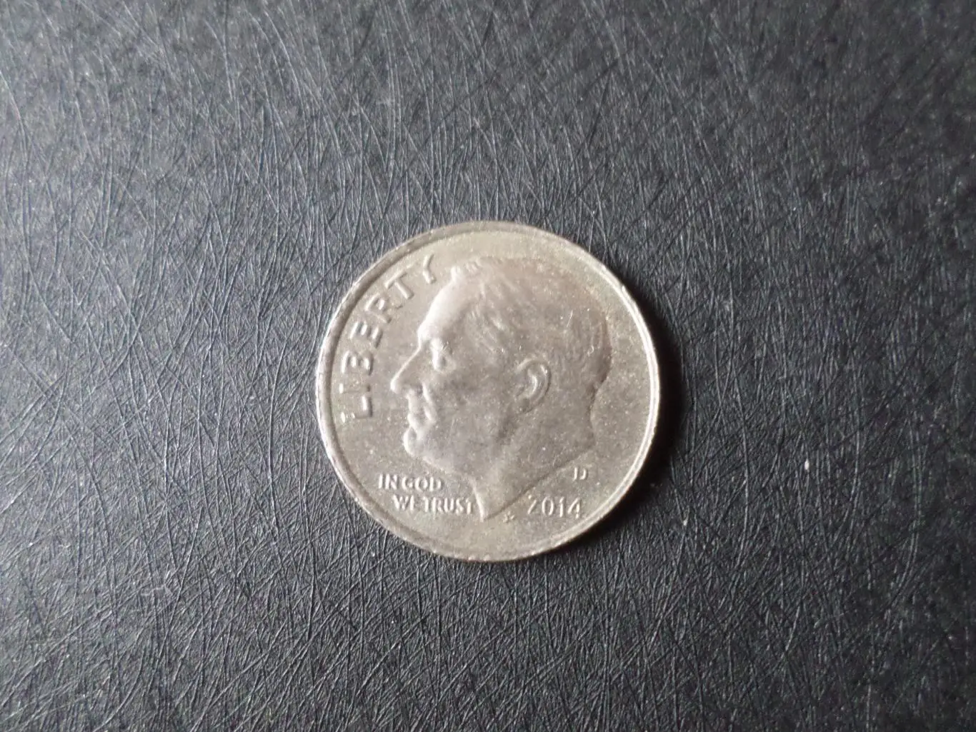 Монета 10 центов США 2014 г дайм