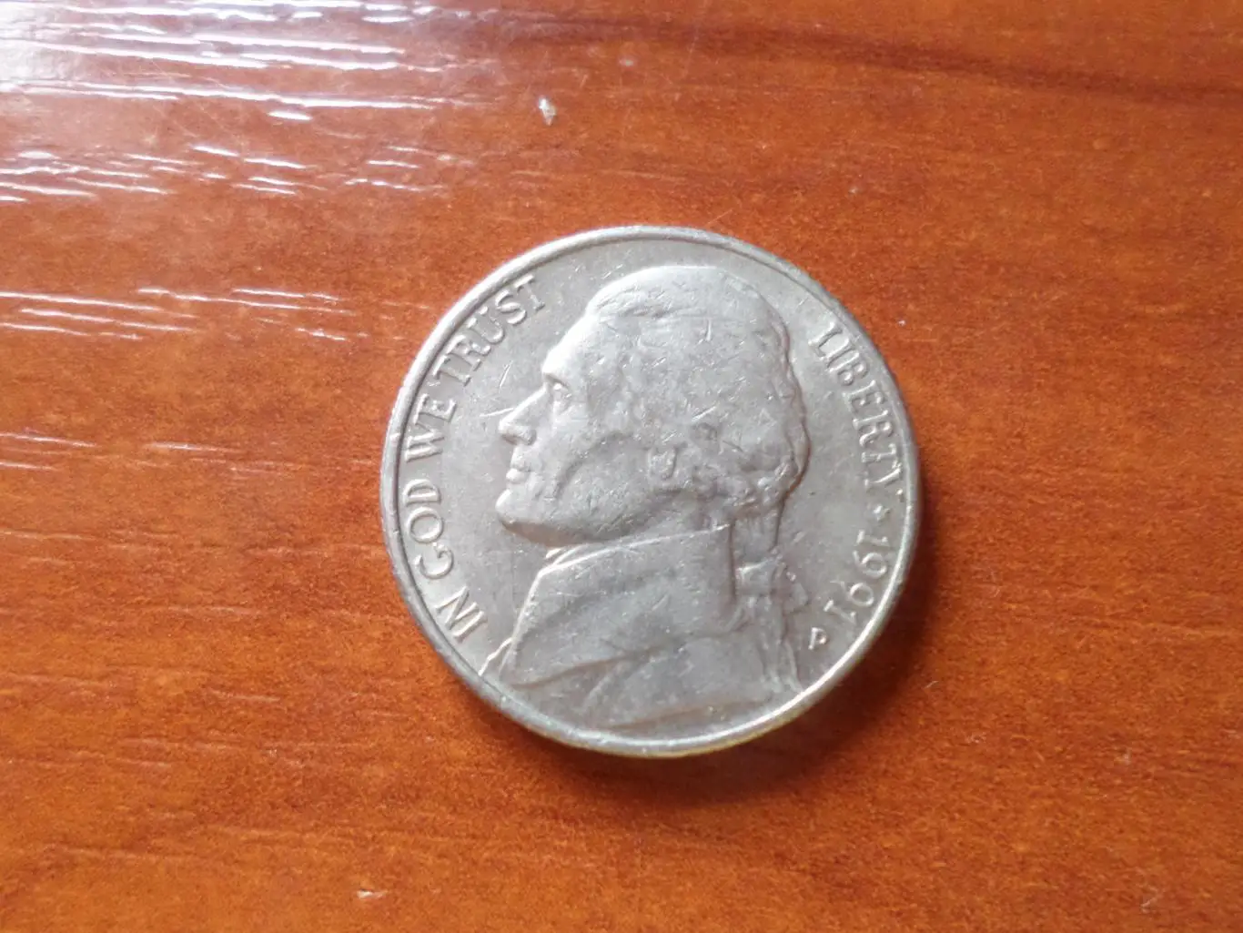 монета 5 центов США 1991 г