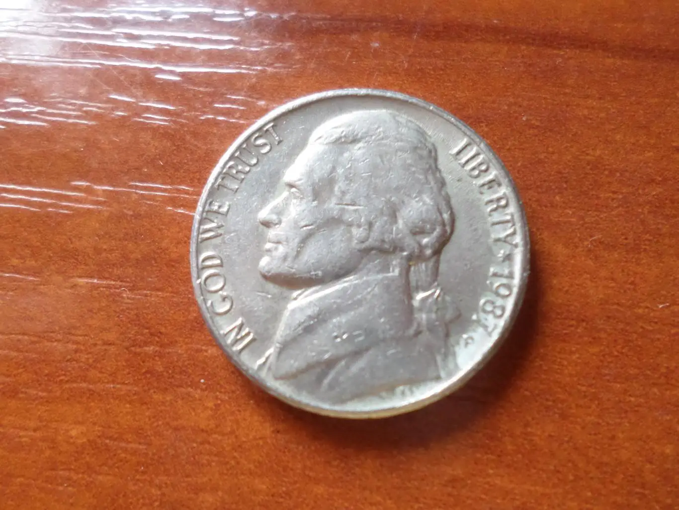 монета 5 центов США 1987 г