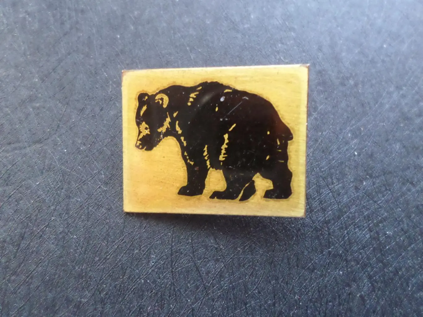 Значок фауна бурый медведь