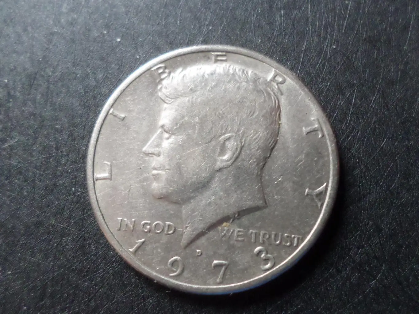 Монета 50 центов США 1973 г