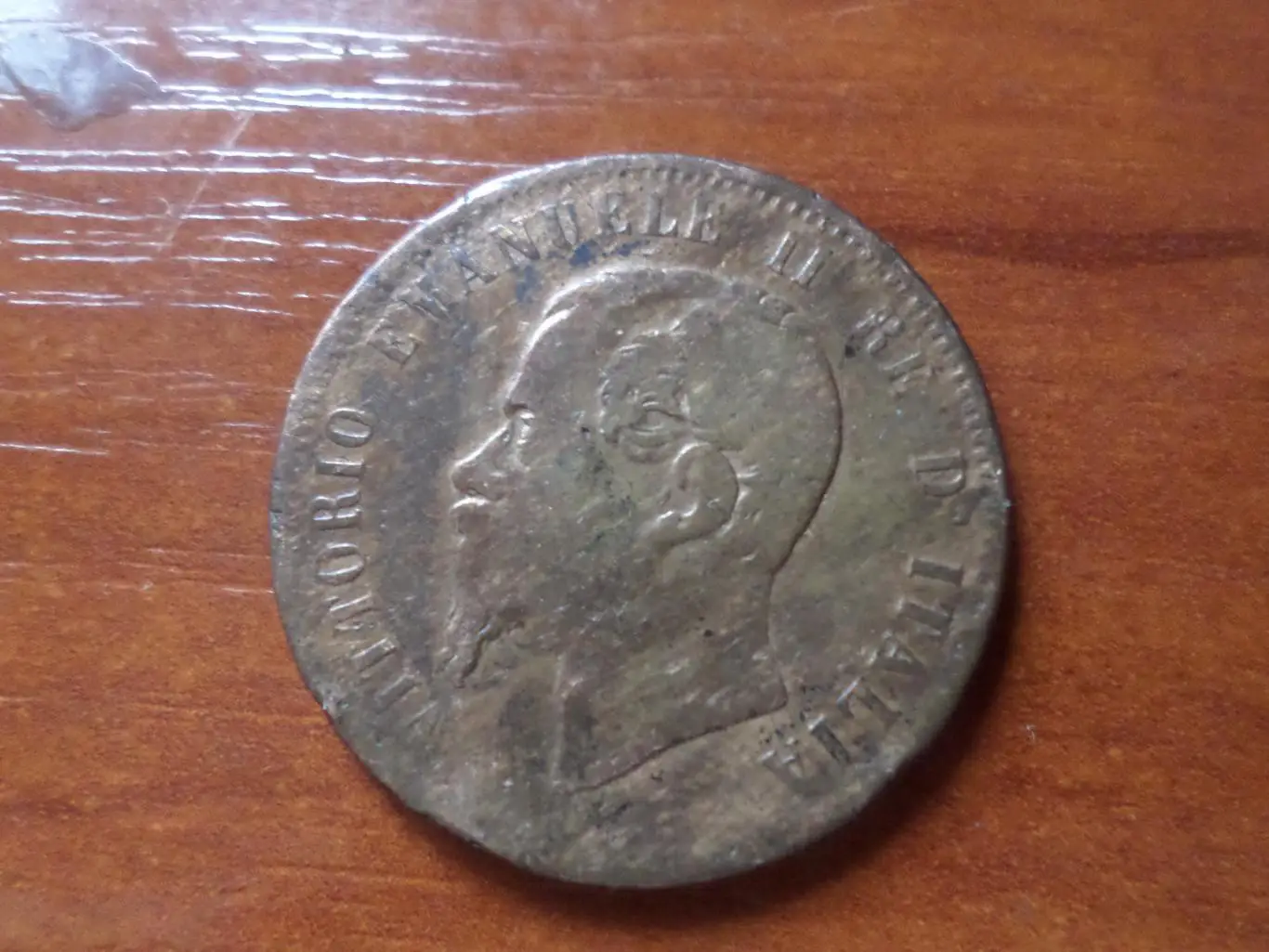 Монета 10 чентезимо Италия 1862 г