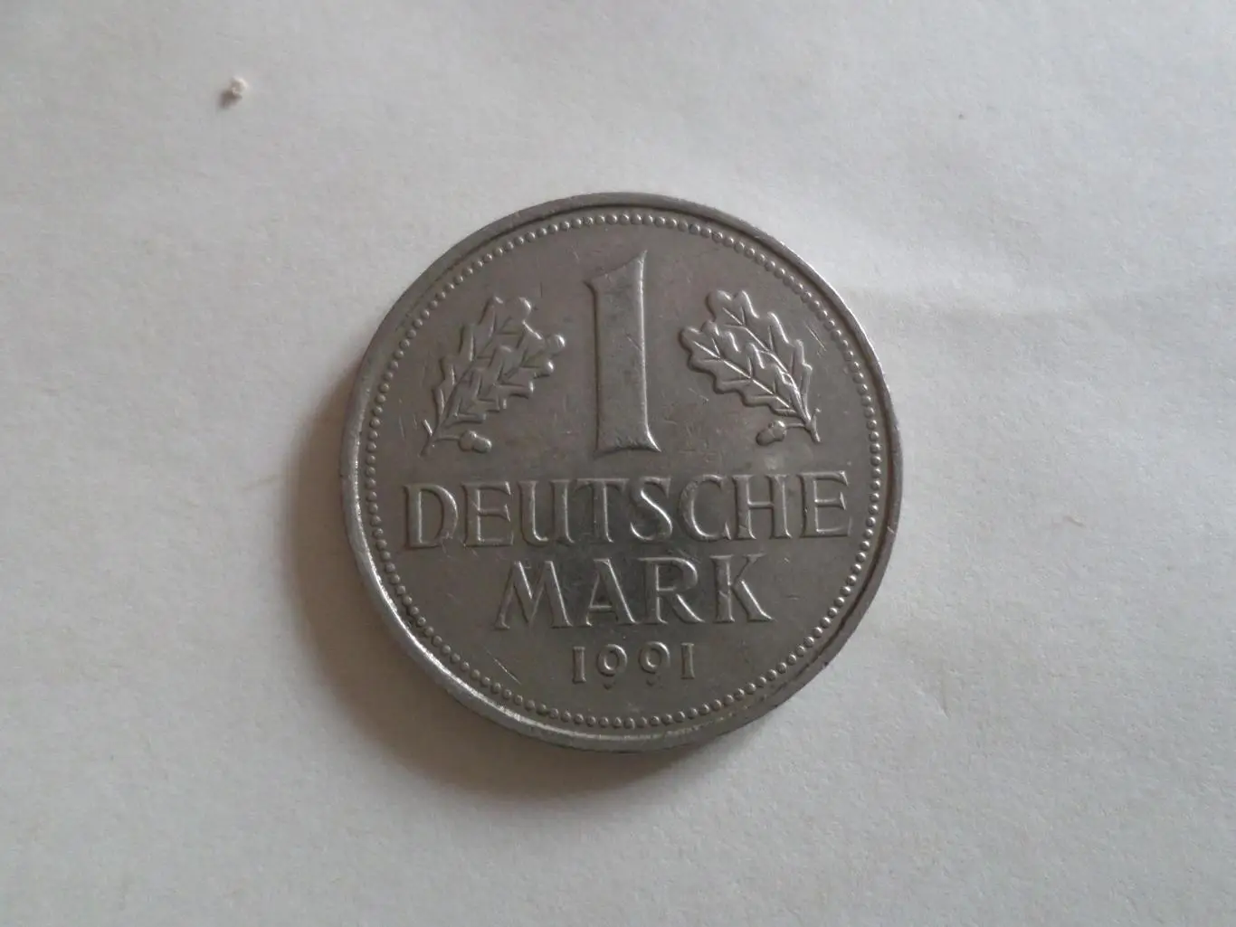 монета 1 марка Германия 1991 г