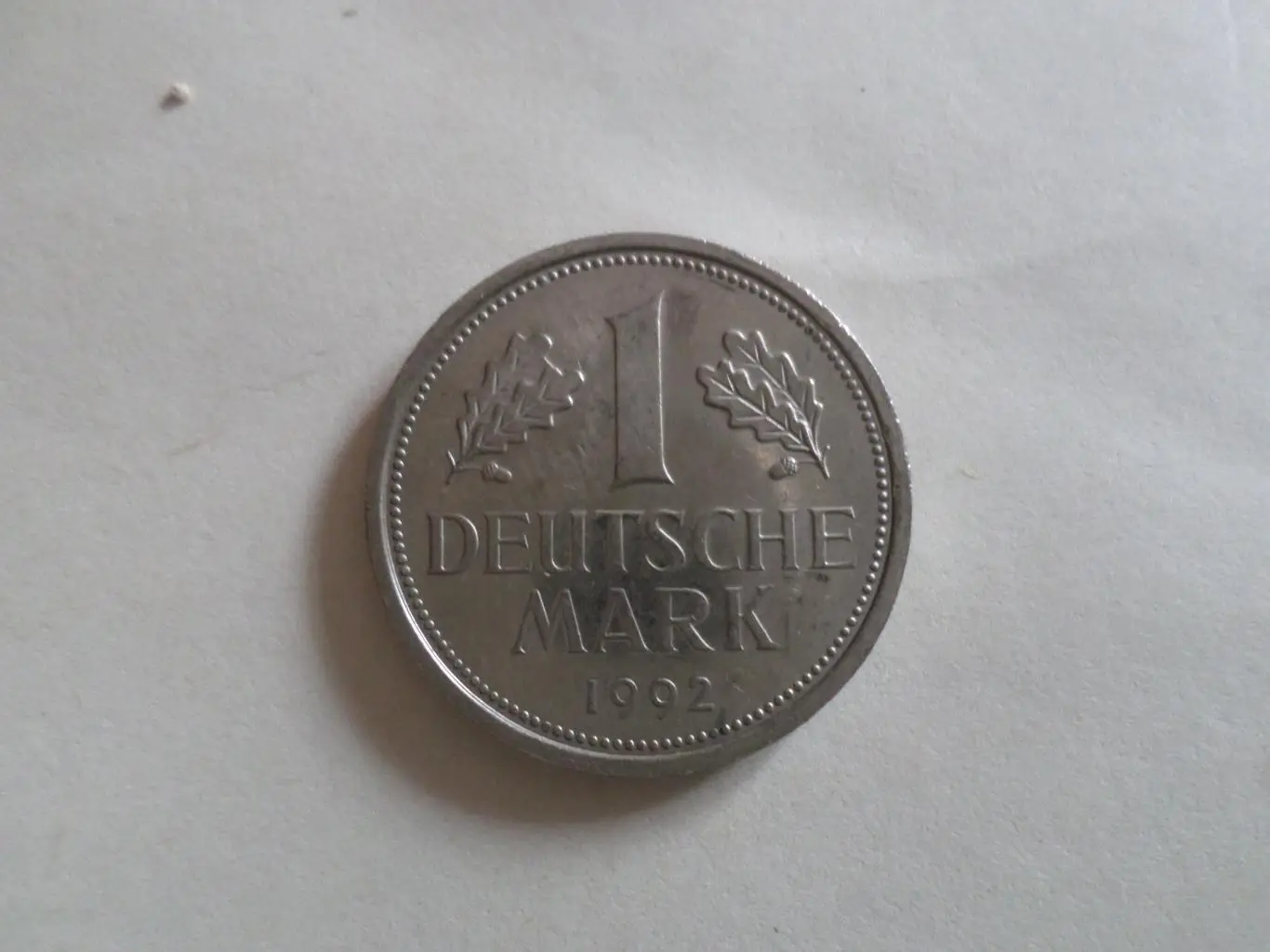 монета 1 марка Германия 1992 г