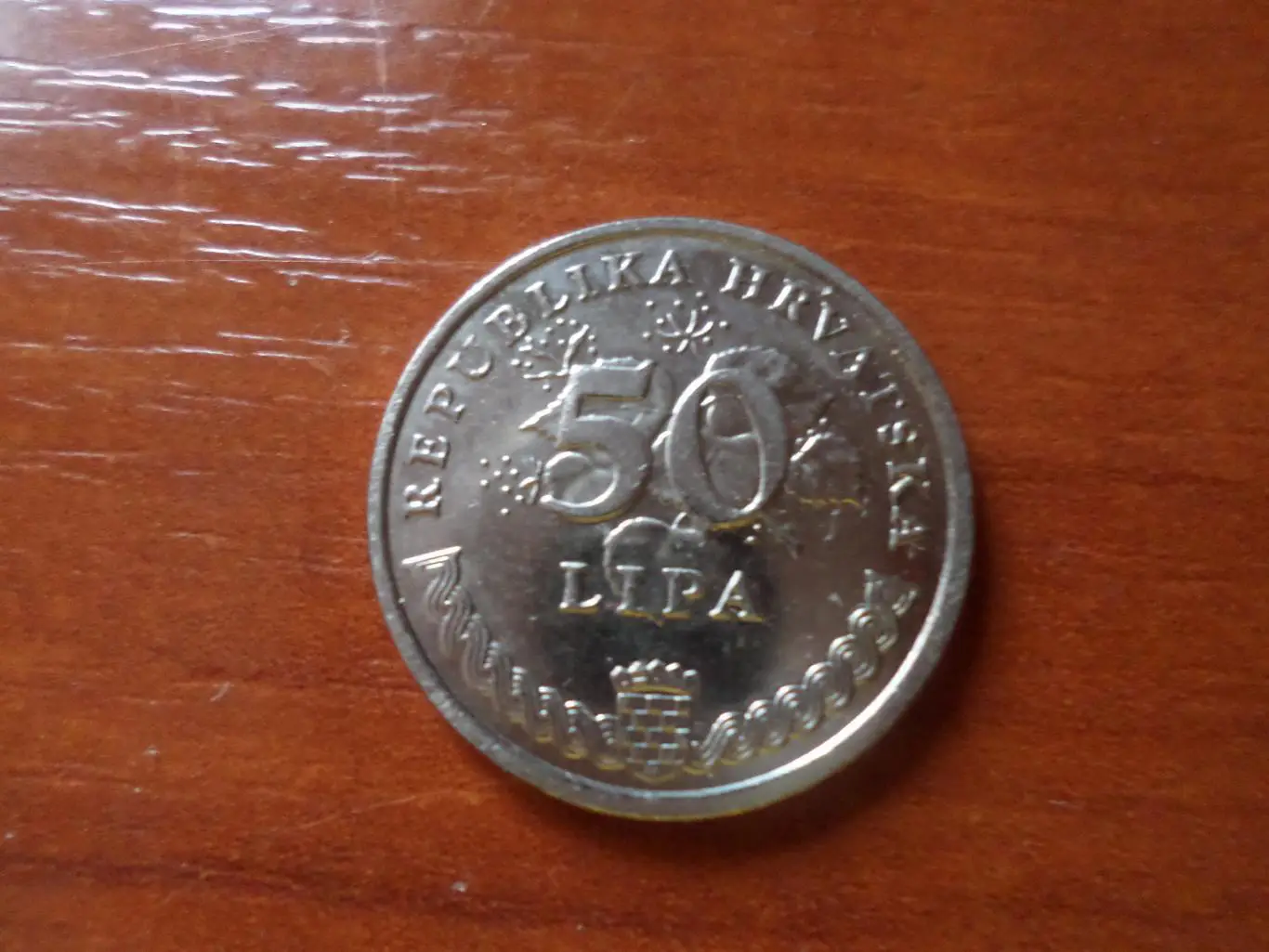 Монета 50 липа Хорватия 2015 г