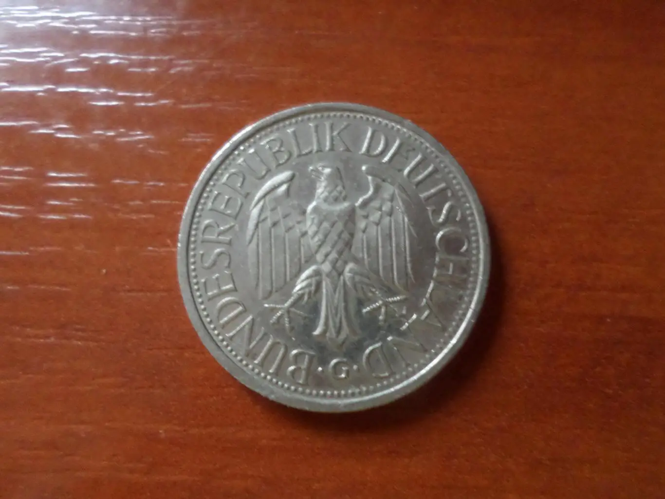 монета 1 марка Германия 1989 г 1