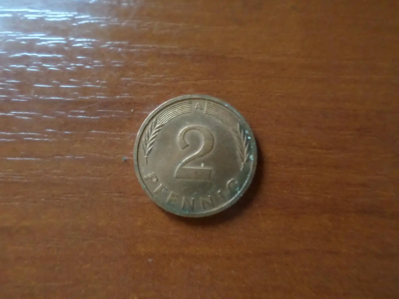 Монета 2 пфеннига 1992 г Германия