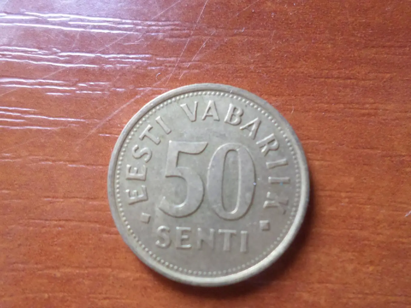 Монета 50 центов Эстония 1992 г