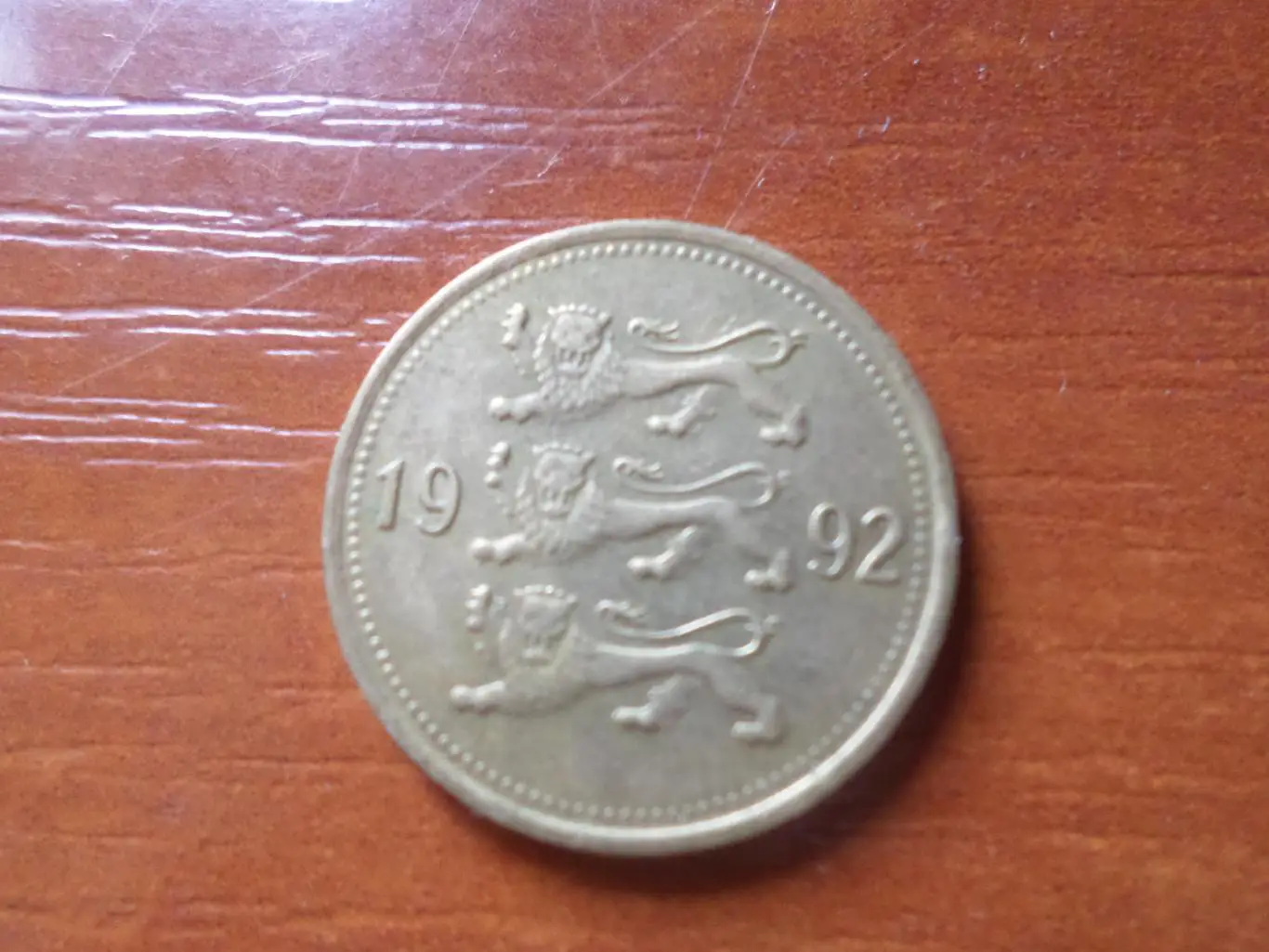 Монета 50 центов Эстония 1992 г 1