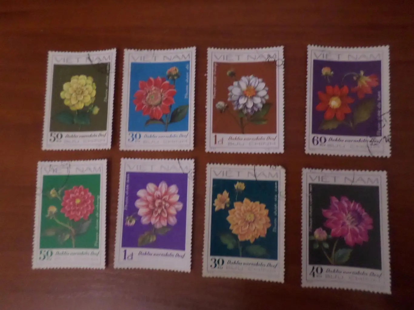 Марки Вьетнам флора Цветы 1982 г гаш