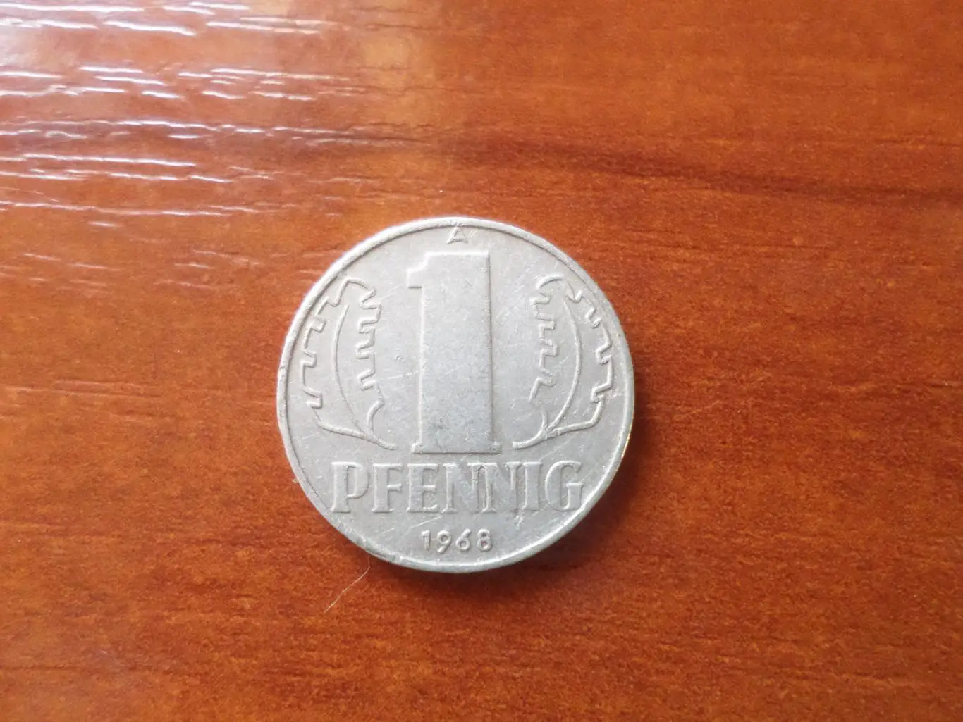 Монета 1 пфенниг ГДР Германия 1968 г