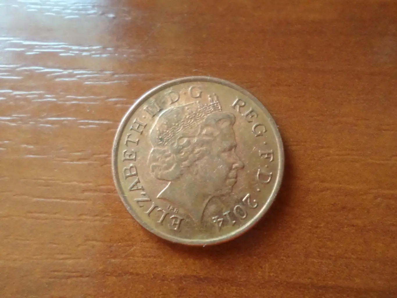 Монета 1 пенс Великобритания 2014 г