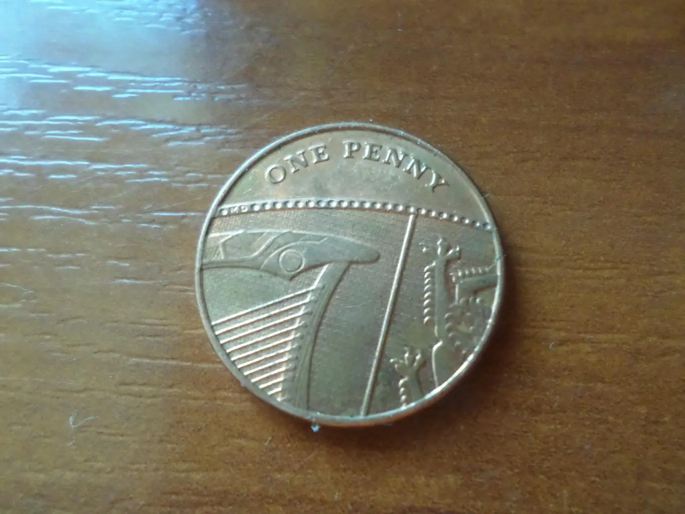 Монета 1 пенс Великобритания 2014 г 1