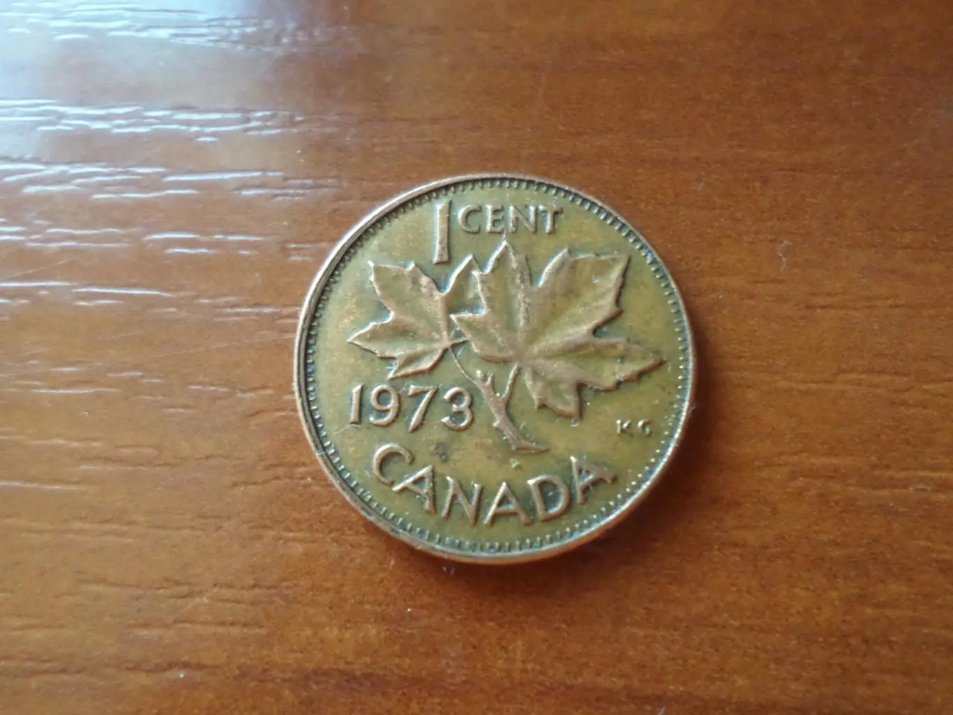 Монета 1 цент Канада 1973 г 1