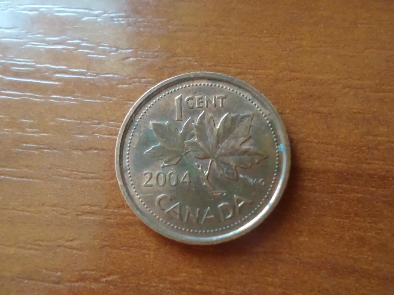 Монета 1 цент Канада 2004 г