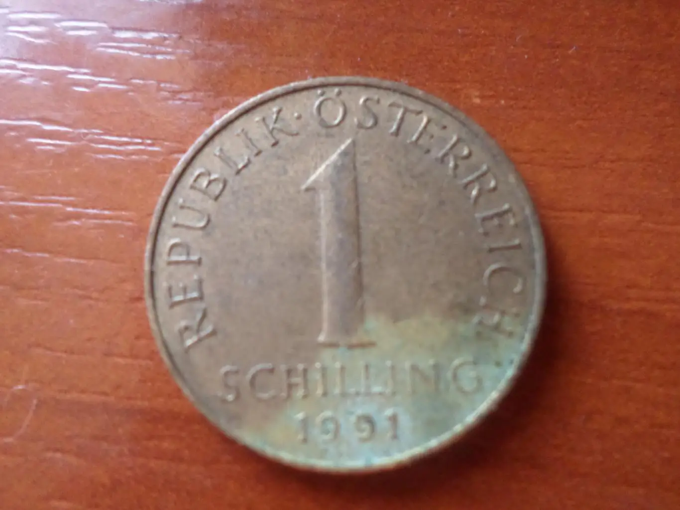 Монета 1 шиллинг Австрия 1991 г