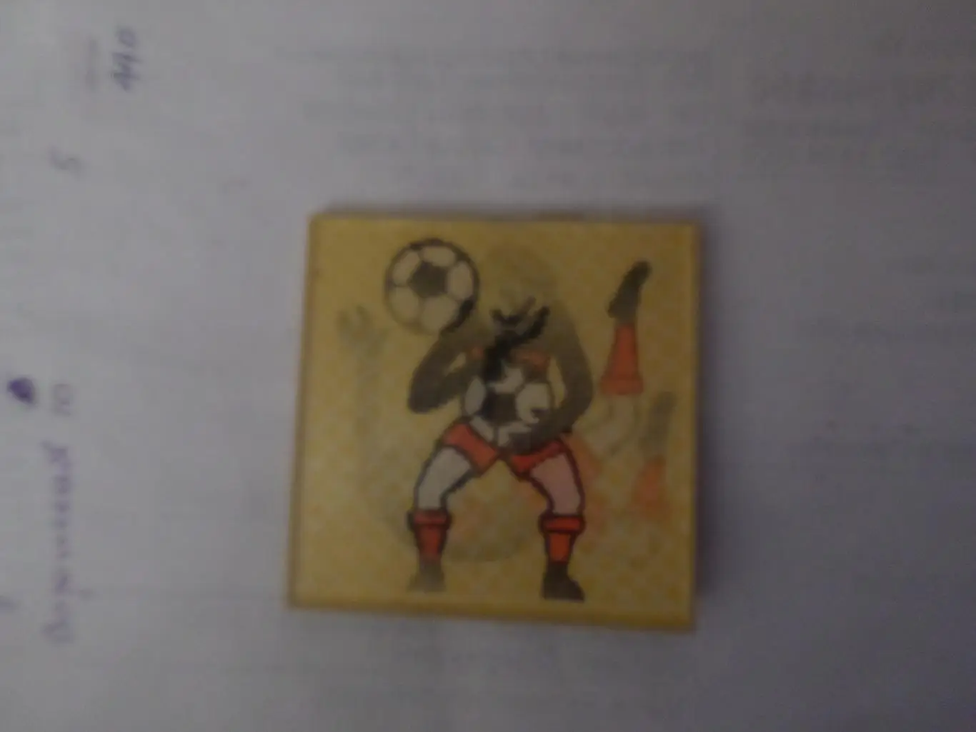 Значок футбол Вратарь переливной