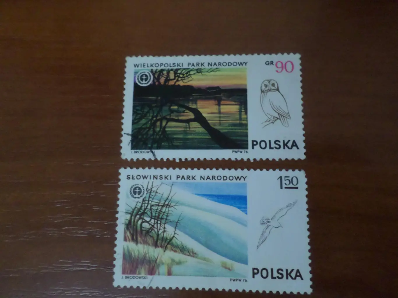 Марки Польша флора Нацпарки 1976 г гаш