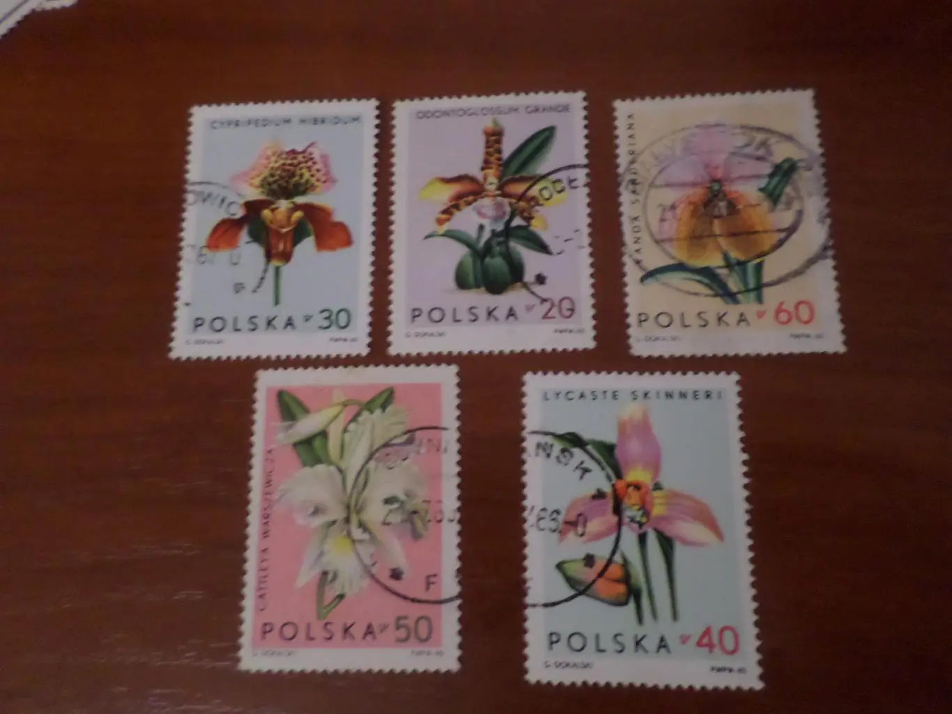 Марки Польша флора Цветы 1965 г гаш