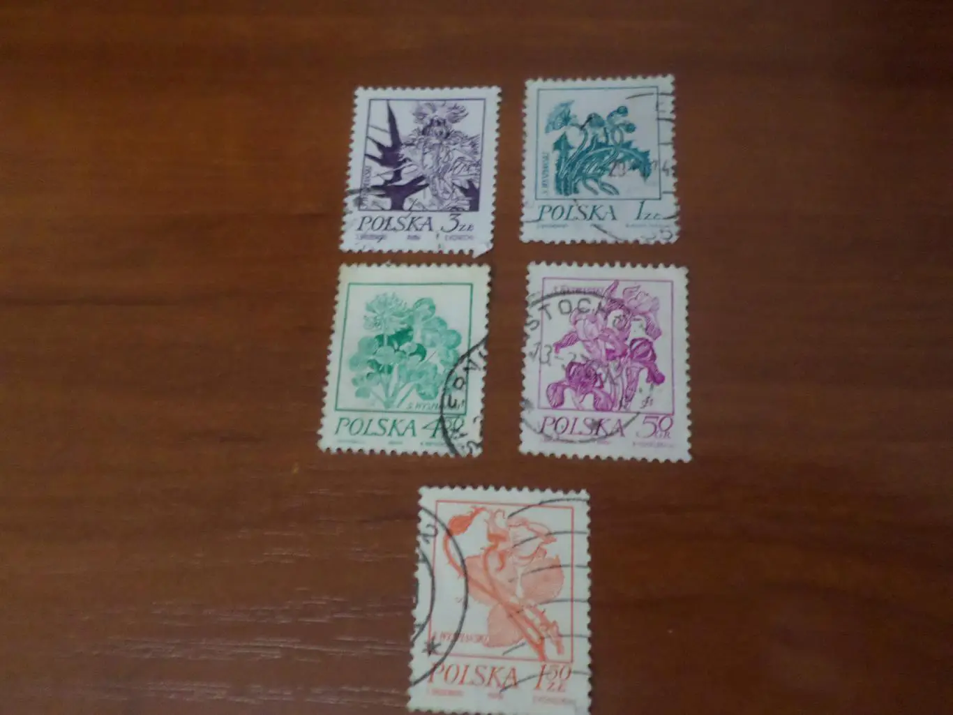 Марки Польша флора Растения гаш