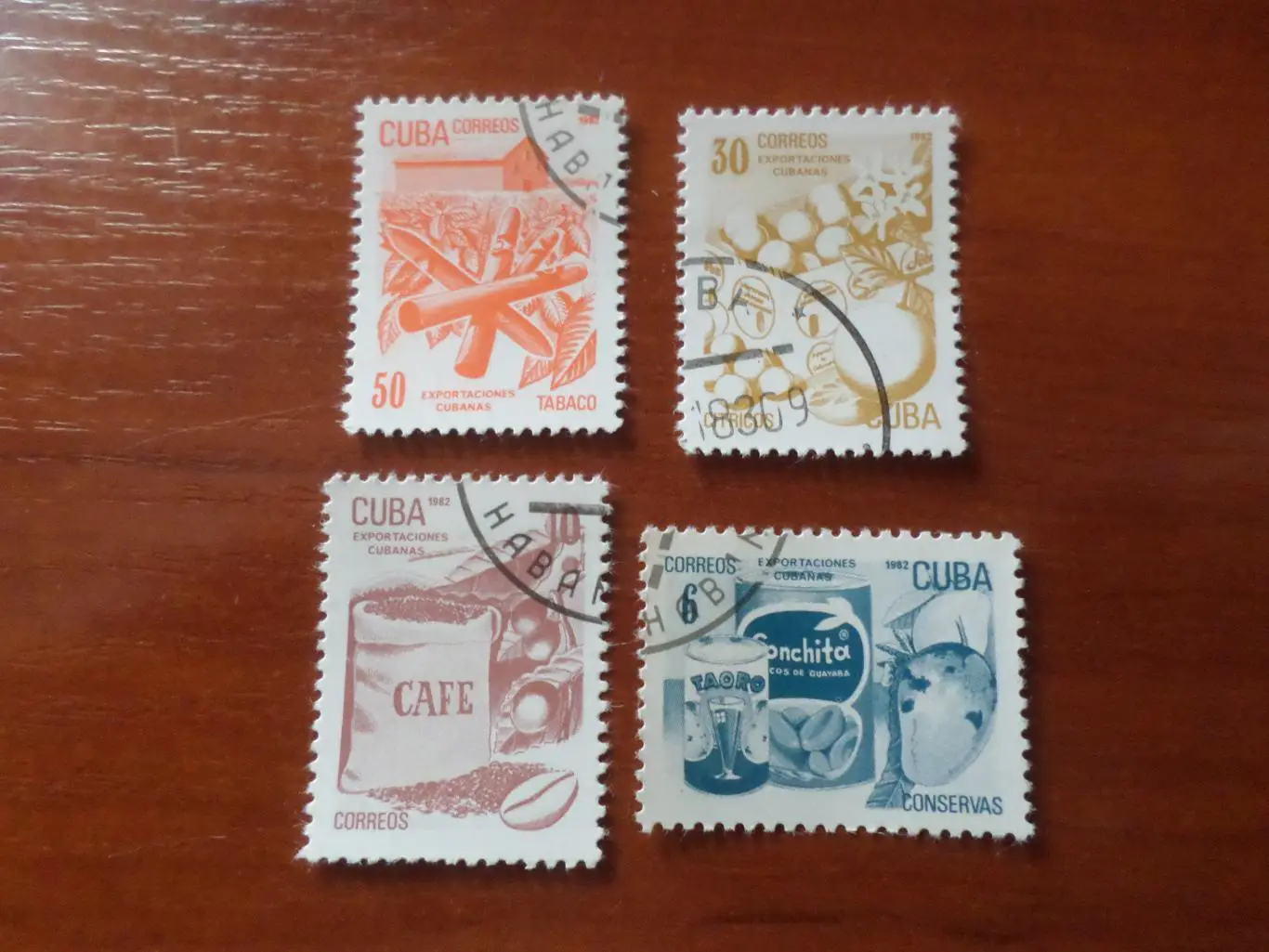 Марки Куба флора Кофе 1982 г гаш