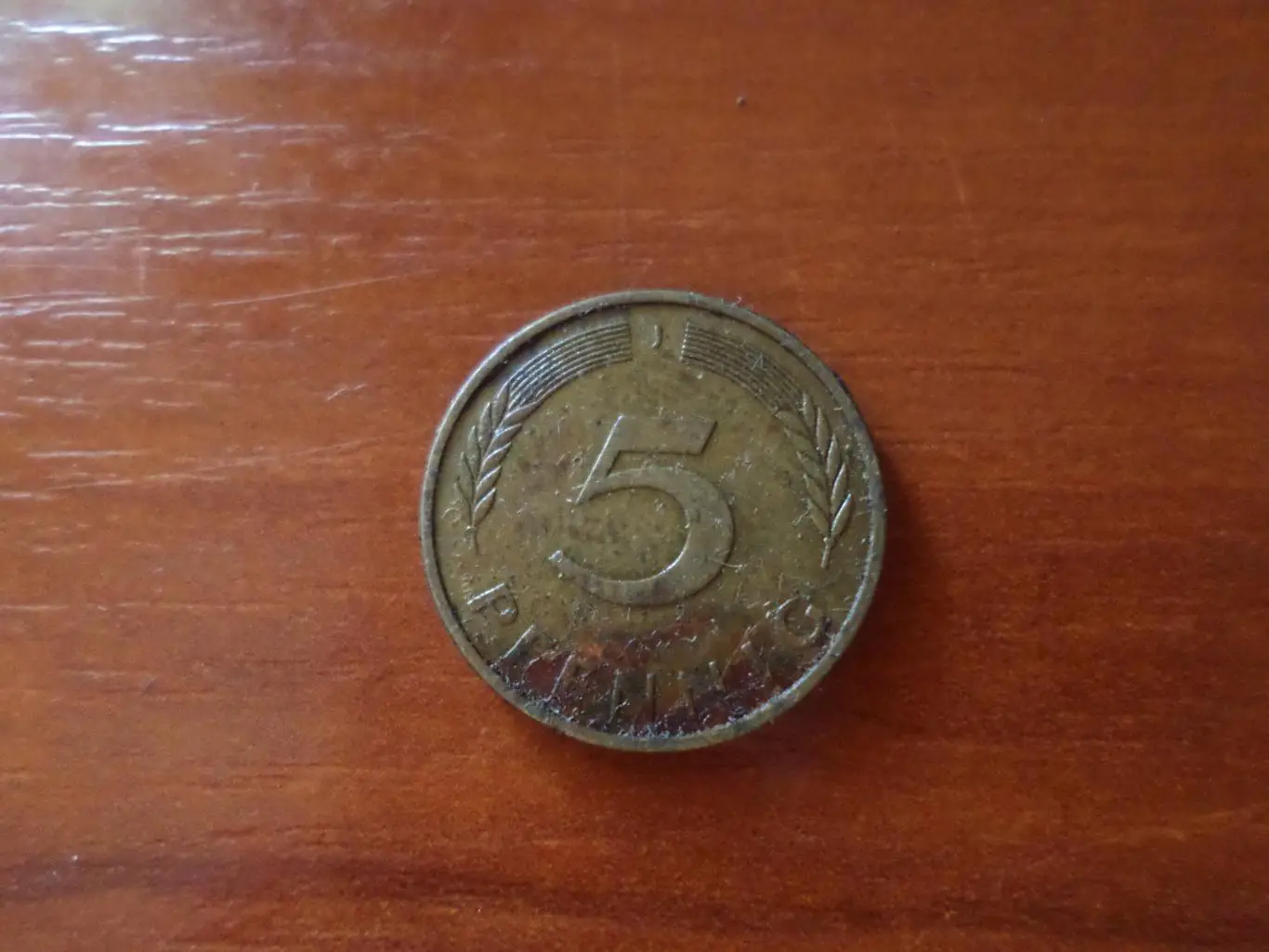 монета 5 пфеннигов ФРГ Германия 1987 г