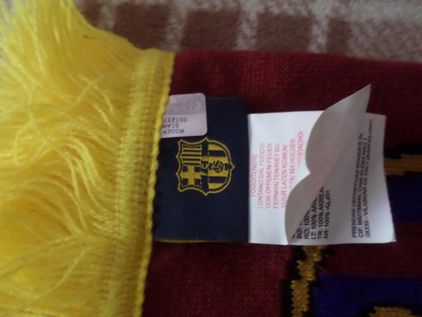 Шарф футбол Барселона Испания оф 1