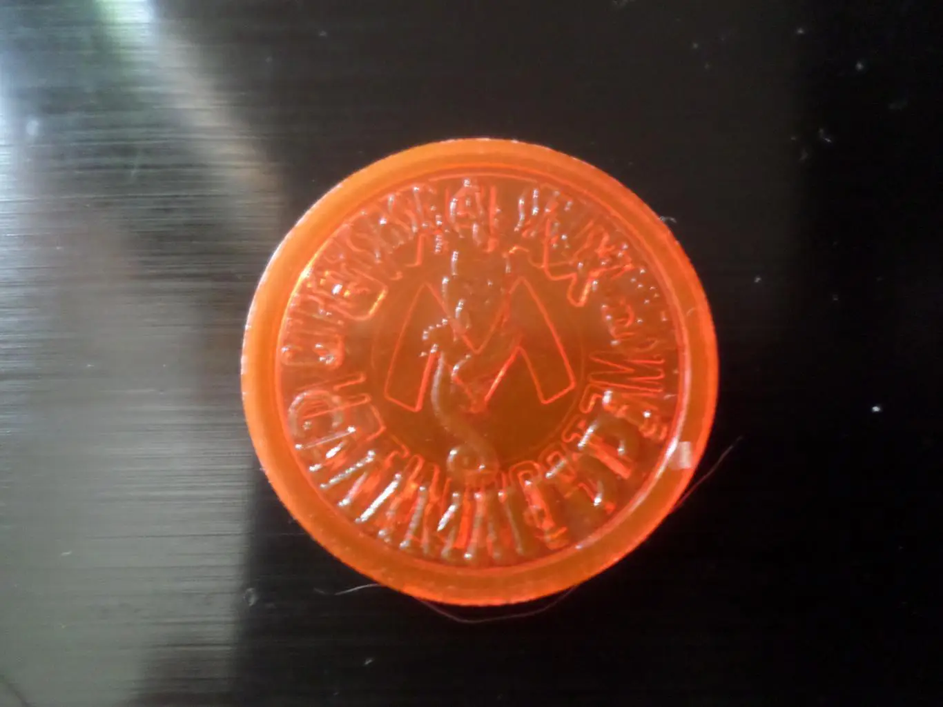 жетон Харьков метрополитен Саламандра прозрачный 1